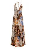 Agua Bendita Gabrielle halter-neck maxi dress - Orange