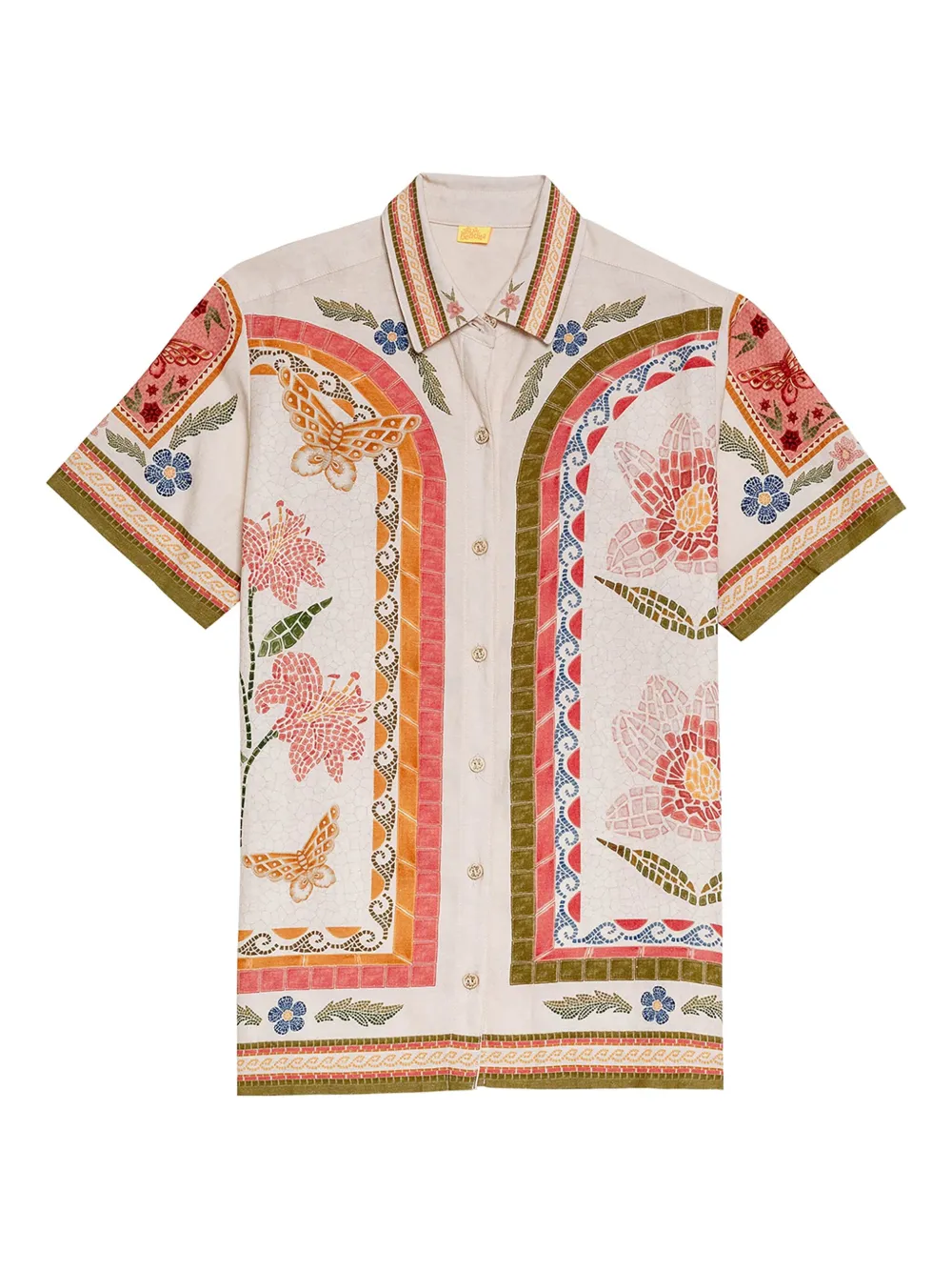 Agua Bendita Ali Fiore Floral-print Shirt In Multi