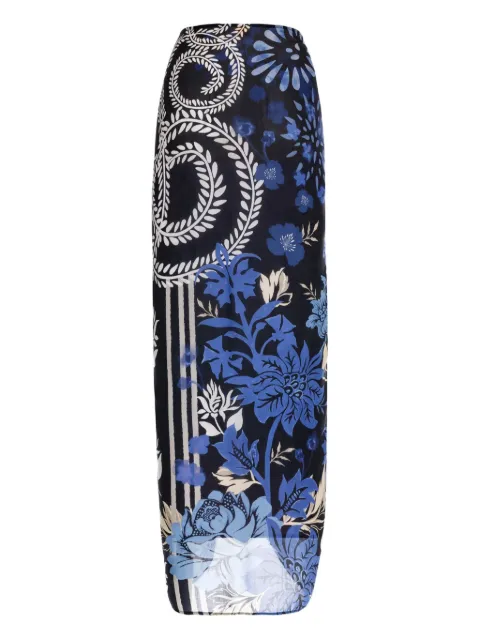 Agua Bendita Marine floral-print sarong