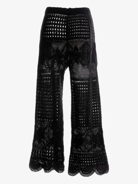 Agua Bendita Wesley crochet-knit flared trousers