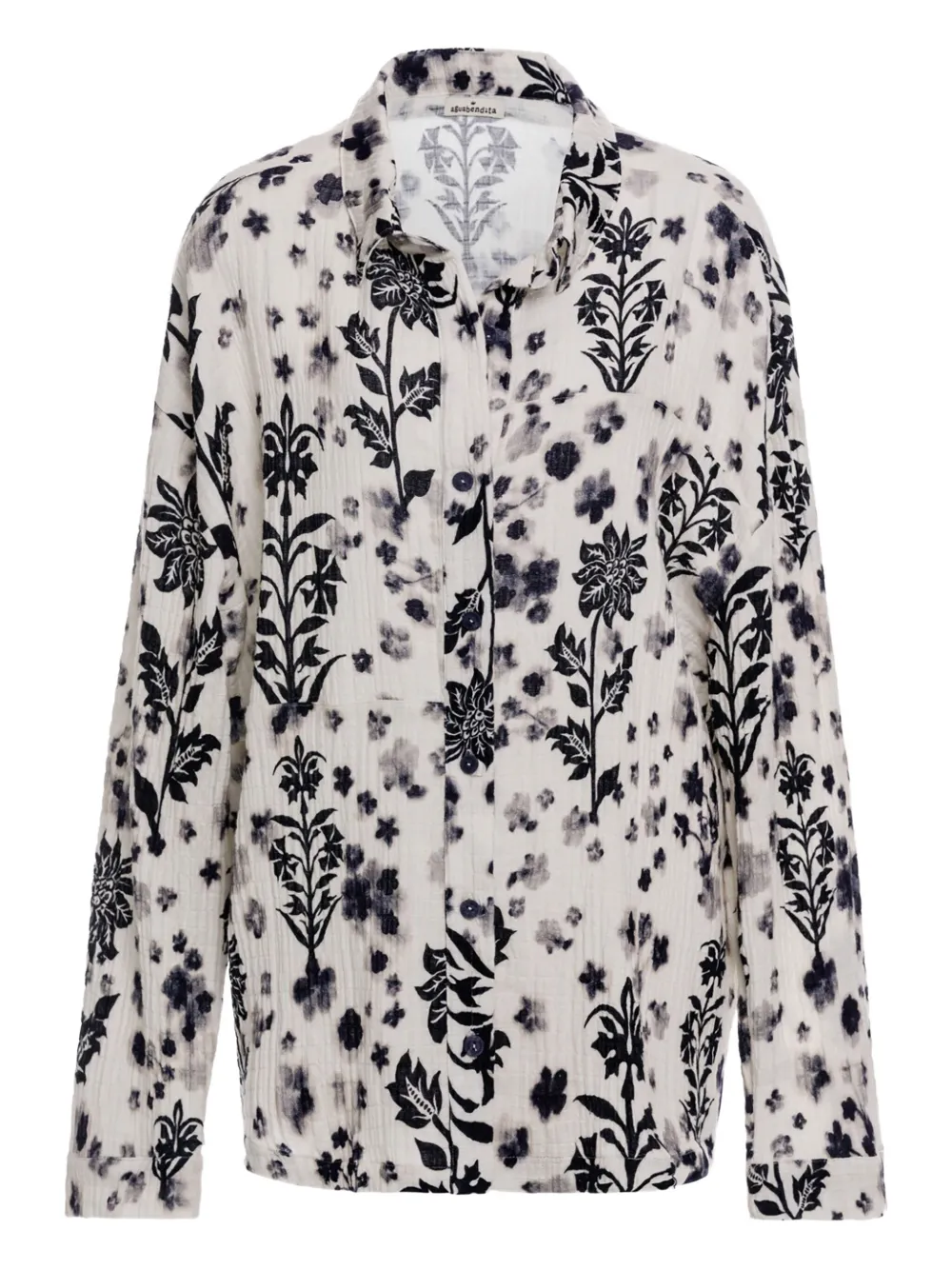 Agua Bendita Camicia Keshi a fiori - Bianco