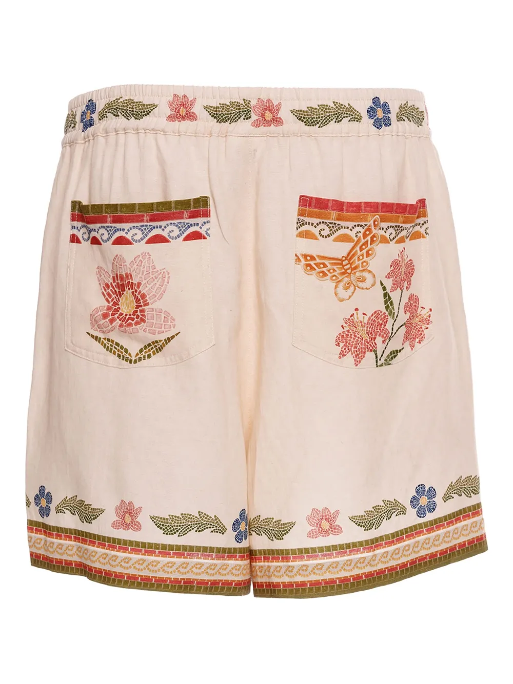 Agua Bendita Watts shorts met bloemenprint Beige