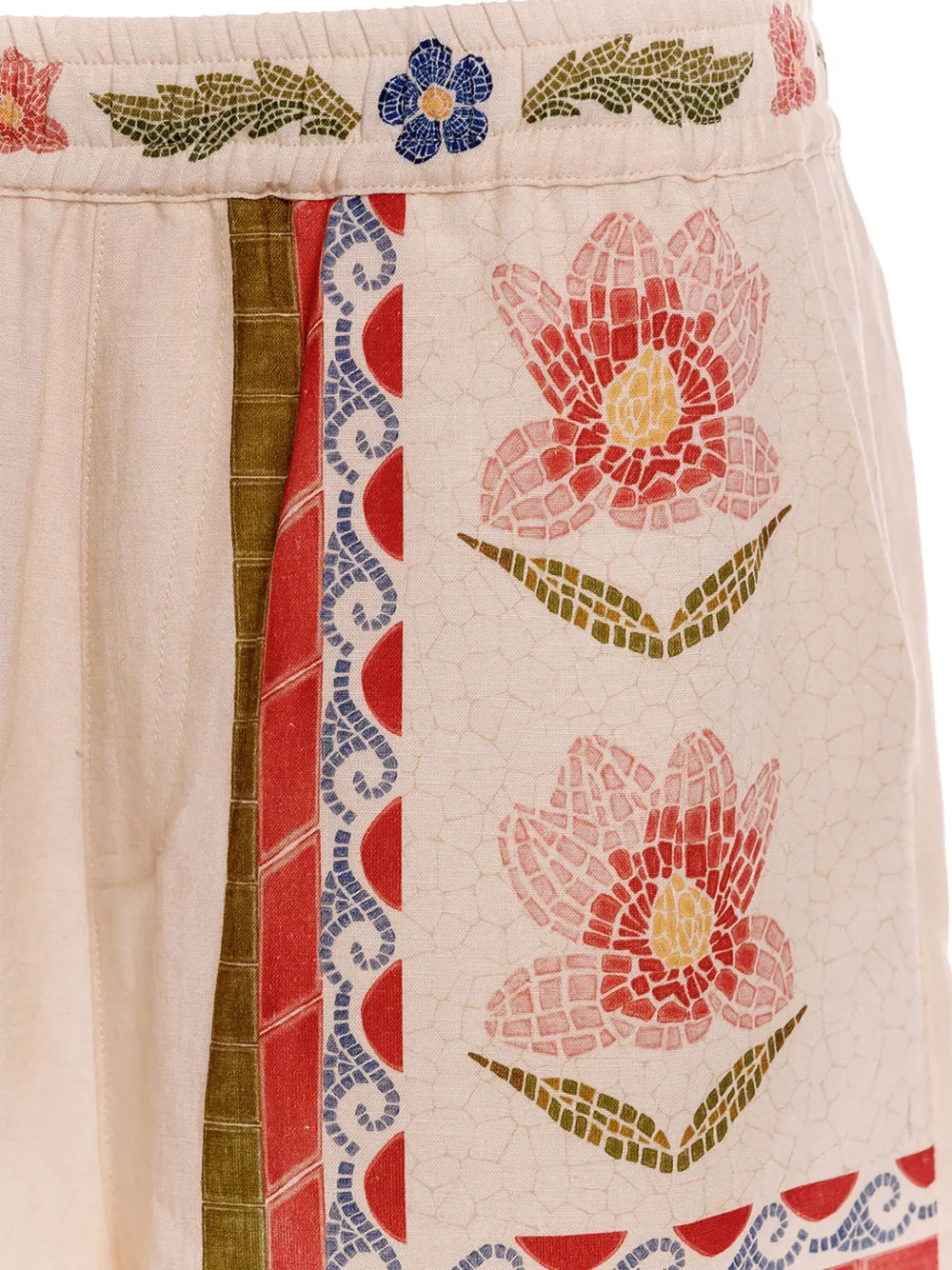 Agua Bendita Watts shorts met bloemenprint Beige