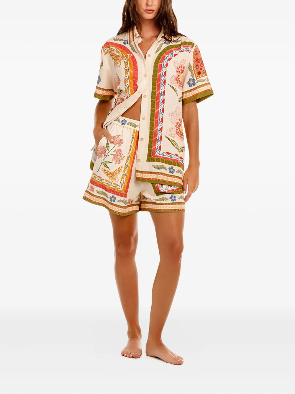 Agua Bendita Watts floral mosaic shorts | Short Shorts | Image 2