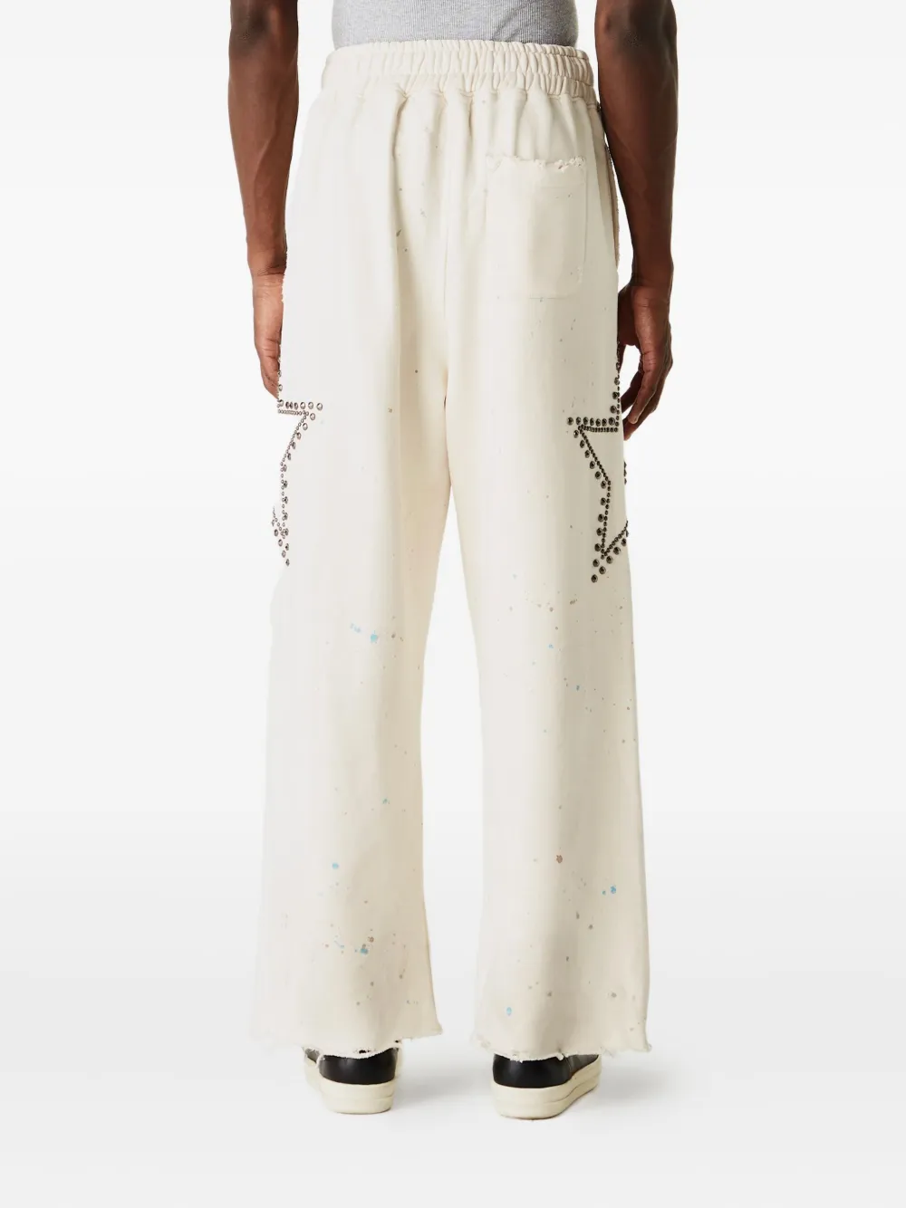 Satoshi Nakamoto Star-studded Track Pants In Neutral