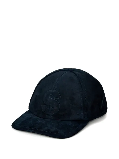 sacai suede initial baseball hat
