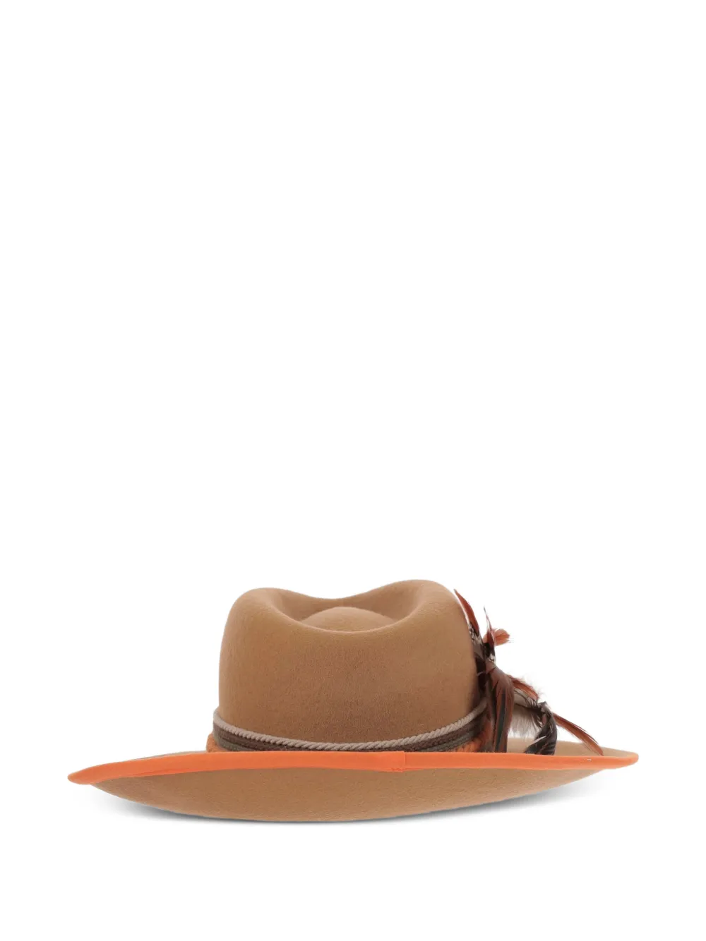 ALEXIA ÁLVAREZ DE TOLEDO feather-detail wide-brim hat - Toni neutri