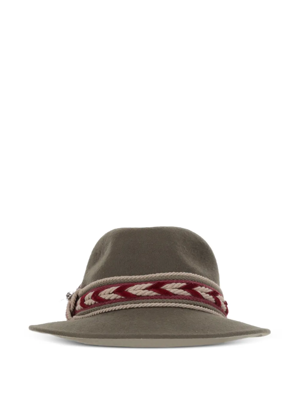 ALEXIA ÁLVAREZ DE TOLEDO feather-brooch wide-brim hat - Verde