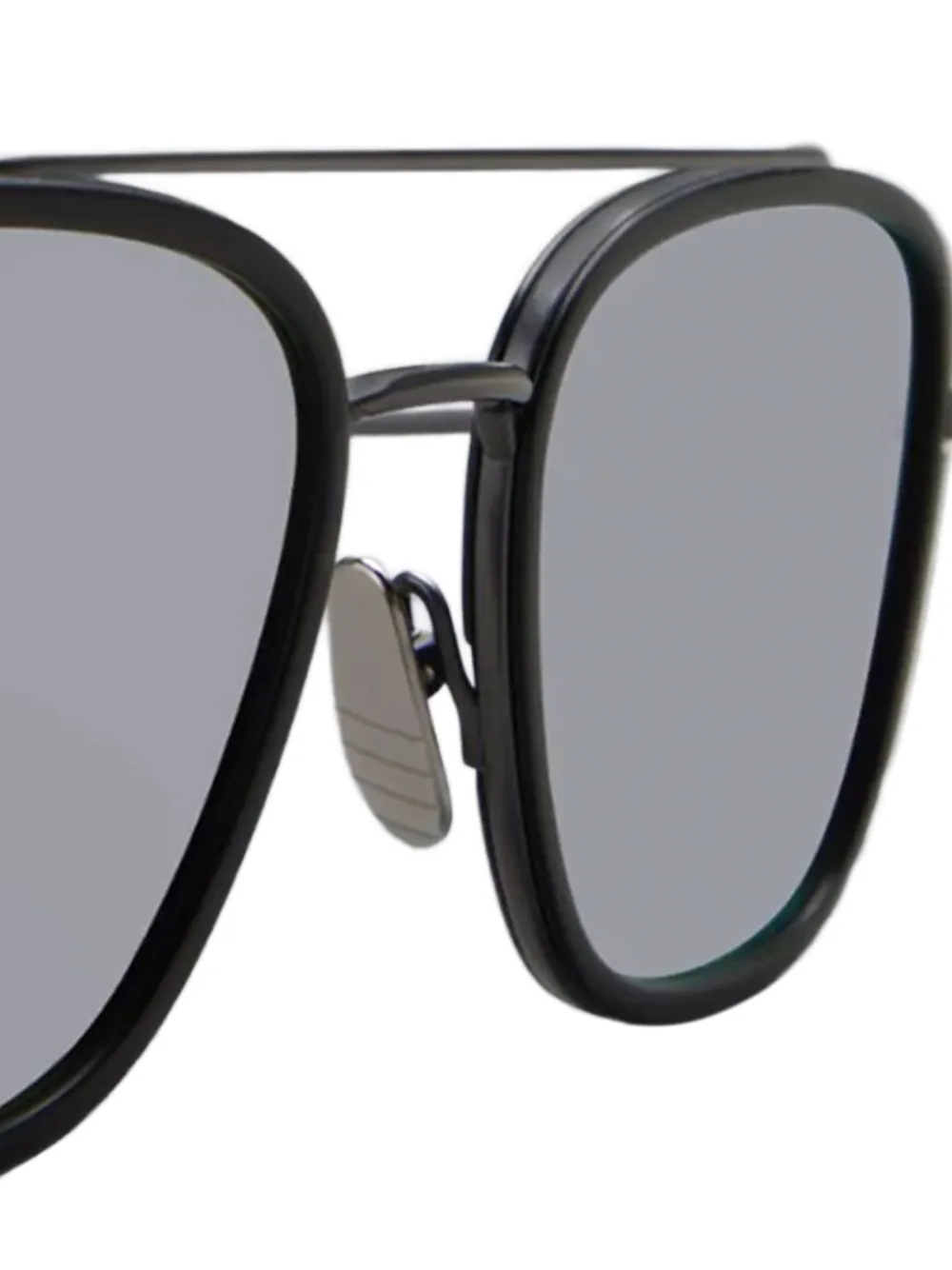 Thom Browne Eyewear Zonnebril met vierkant montuur - Zwart