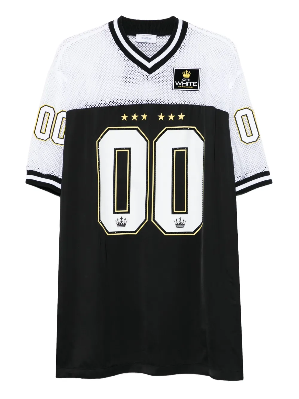 Off-White mesh-panel number-print dress | Black | Image 1