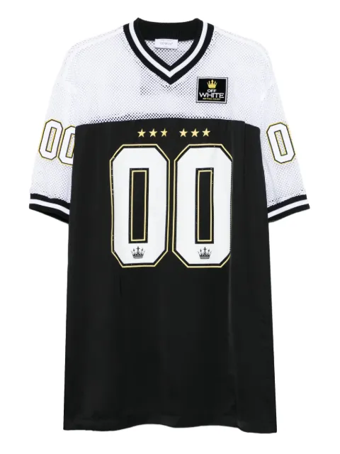Off-White mesh-panel number-print dress