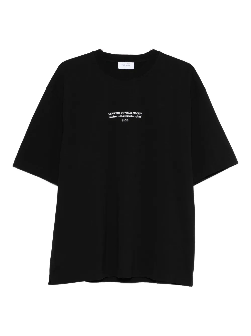 Off-white Established 2013-print Cotton T-shirt In Black