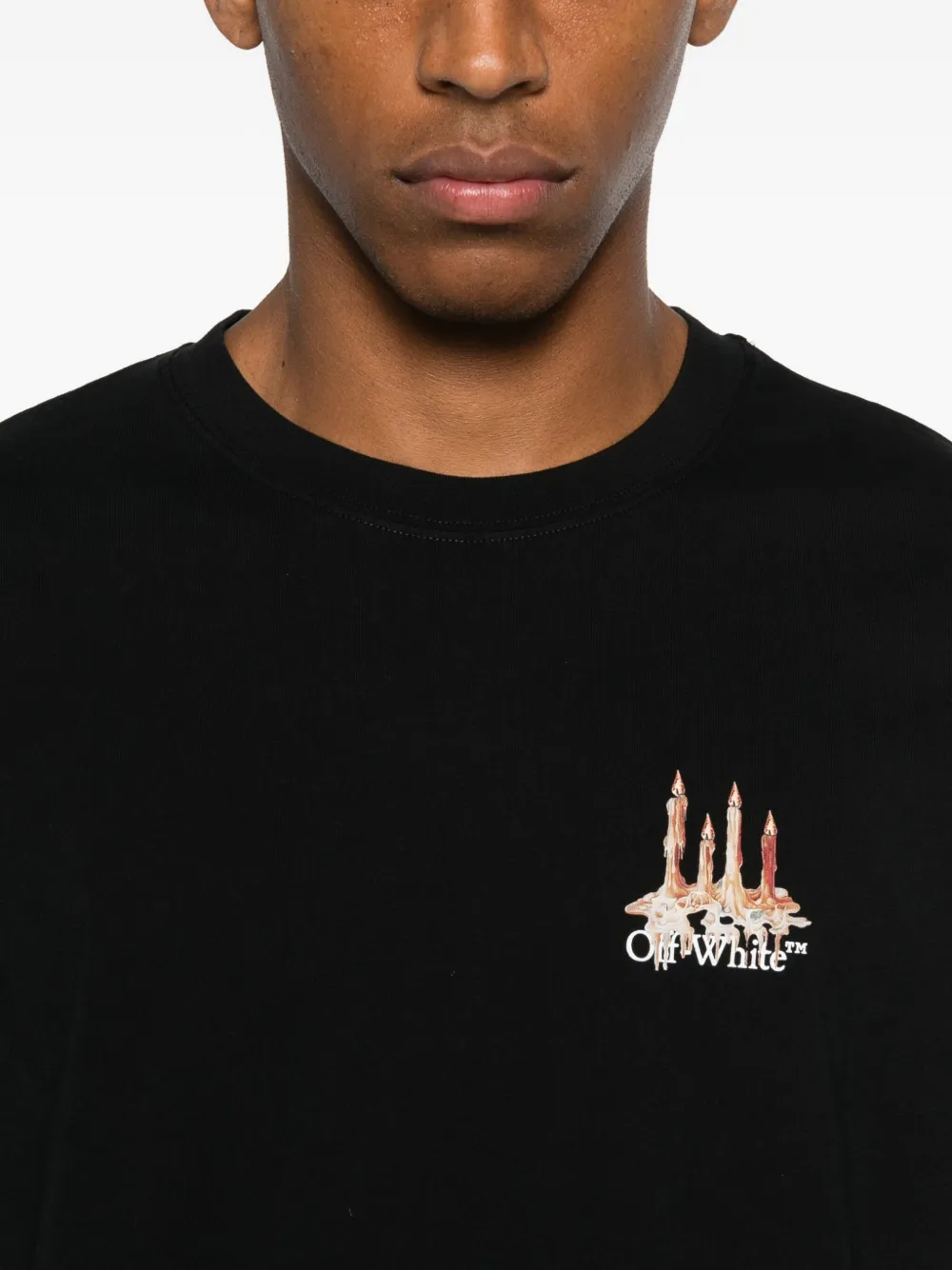 Off-White T-shirt met print Zwart