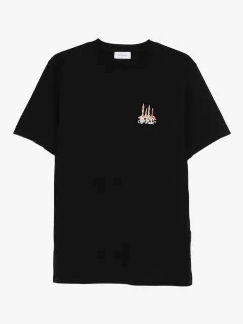 Off-White T-Shirt mit grafischem Print