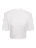 Ana Radu padded-shoulder open-back top - White