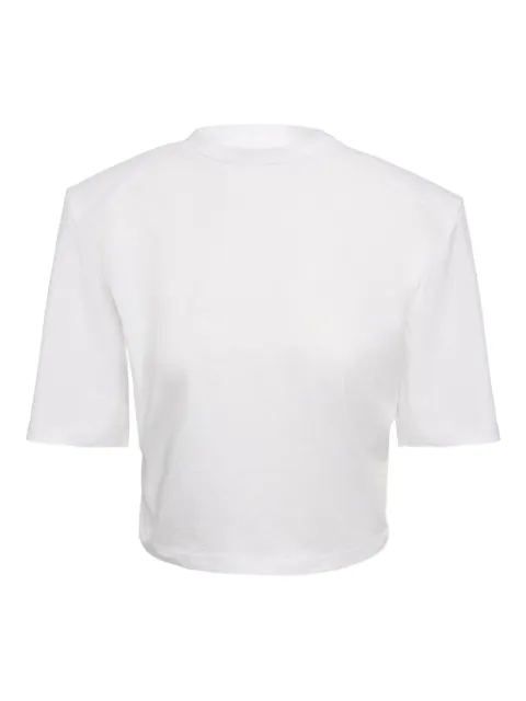 Ana Radu padded-shoulder open-back top