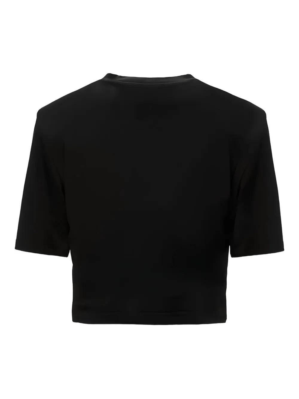 Ana Radu Cropped top verfraaid met rozen - Zwart