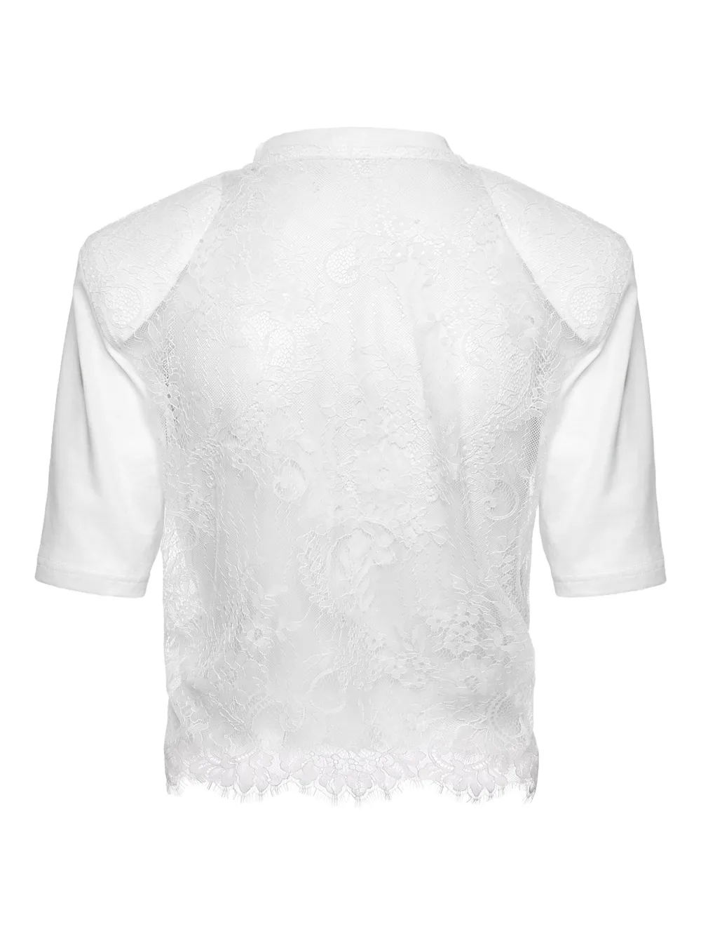 Ana Radu Gesmockte top met afwerking van kant - Wit