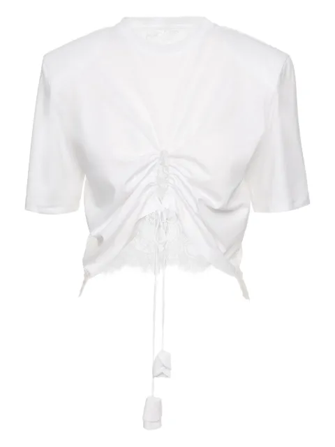 Ana Radu lace-trimmed cinched top