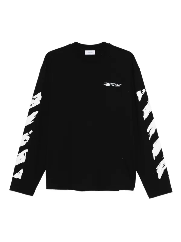 Off-White Airport Tape long-sleeved T-shirt Black FARFETCH PH