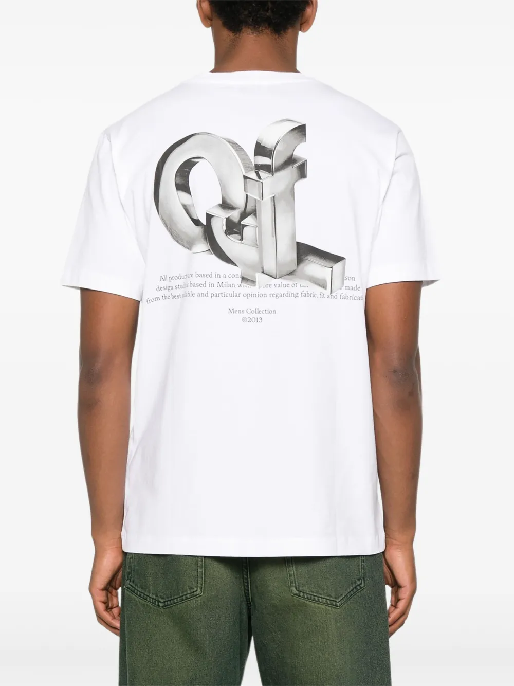 Off-White T-shirt met pijlprint Wit