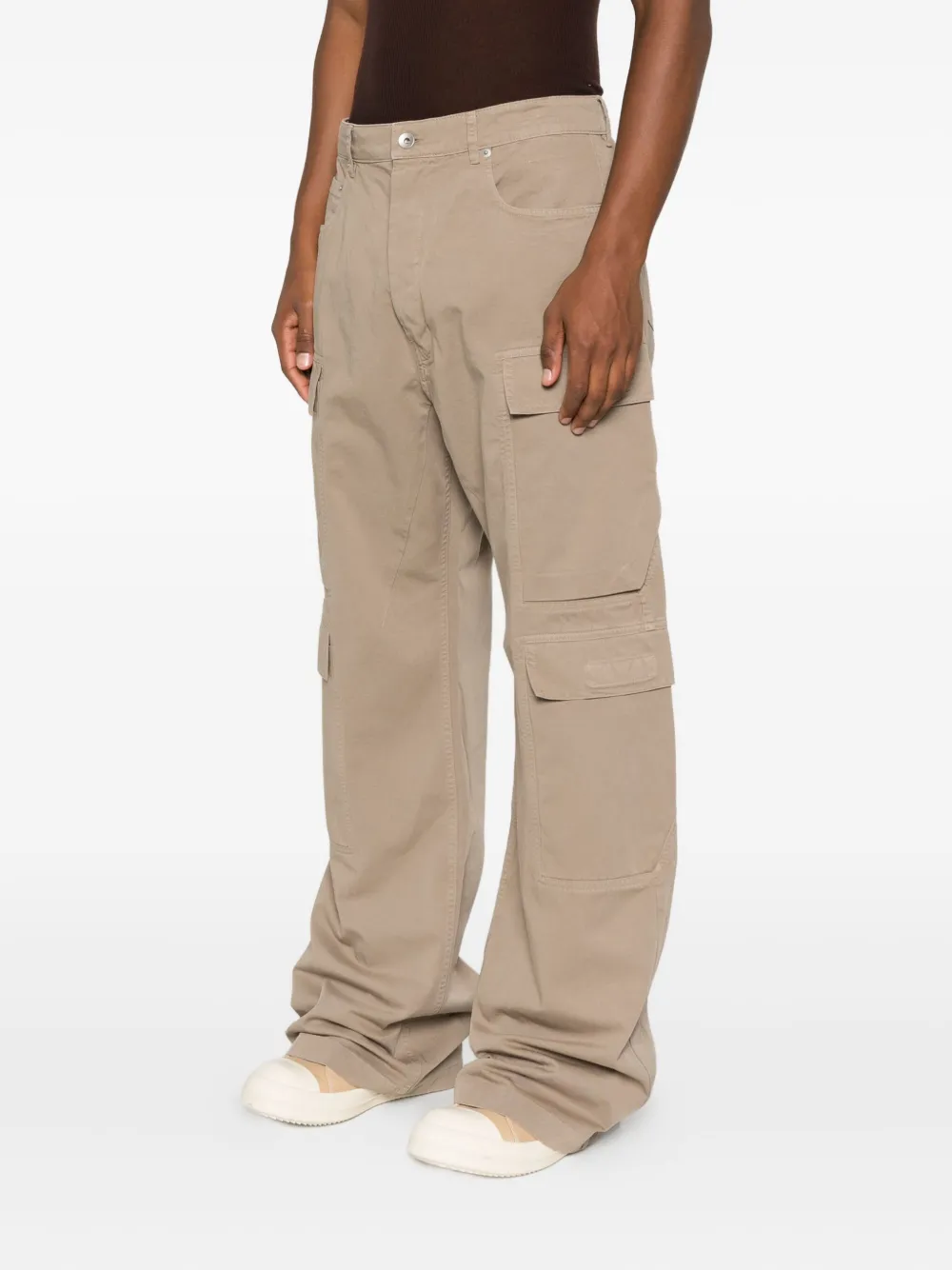 Rick Owens Drkshdw Concordians Cargo Trousers In Neutral