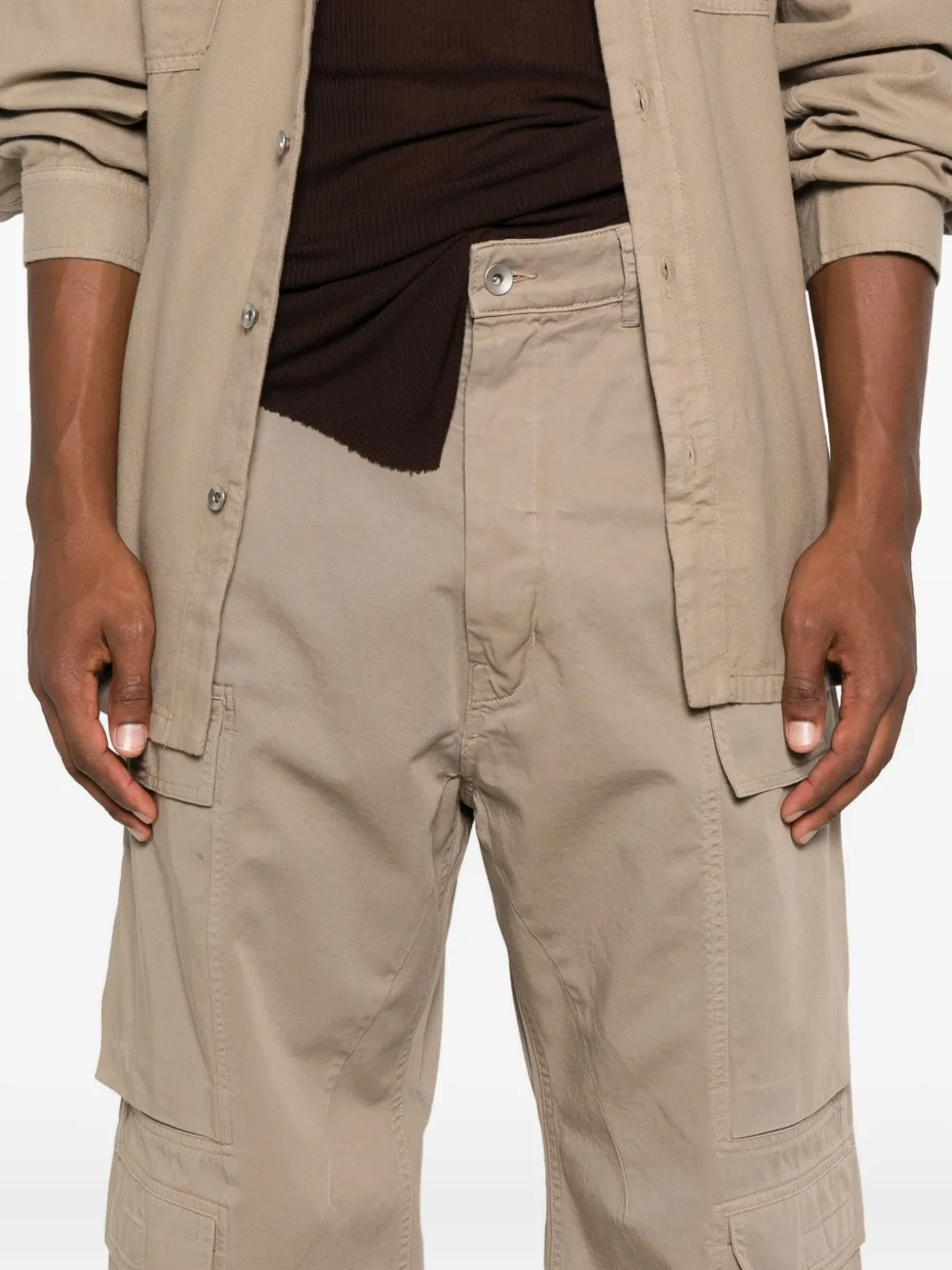 Rick Owens Drkshdw Concordians Cargo Trousers In Neutral