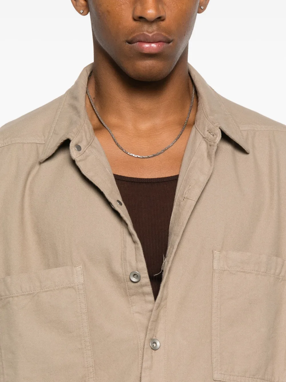 Rick Owens DRKSHDW Overhemd met opgestikte zak Beige