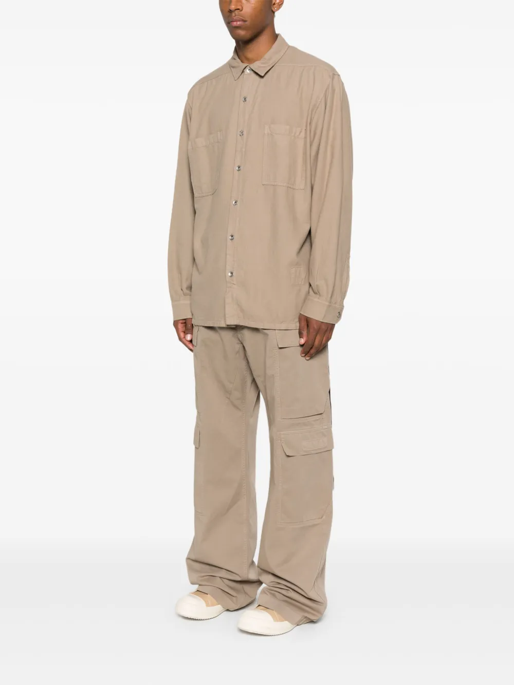 Rick Owens DRKSHDW Overhemd met opgestikte zak Beige