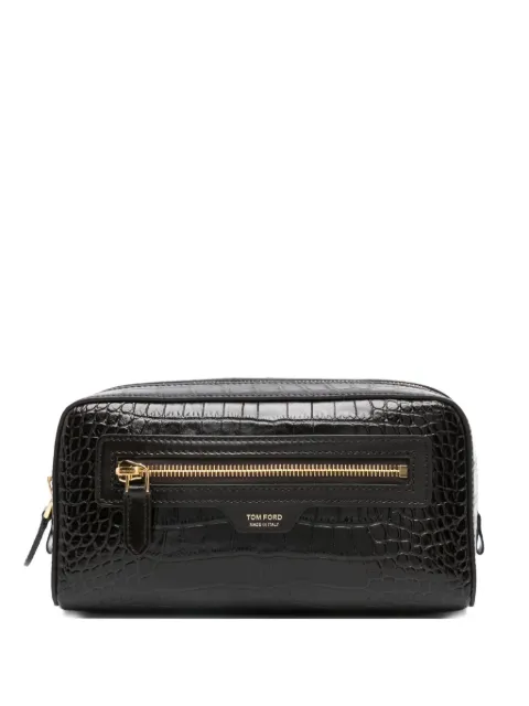 TOM FORD crocodile-effect wash bag