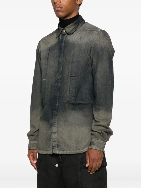 Rick Owens ボタン デニムシャツ | グレー | FARFETCH JP
