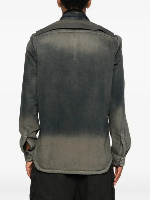 Rick Owens ボタン デニムシャツ | グレー | FARFETCH JP