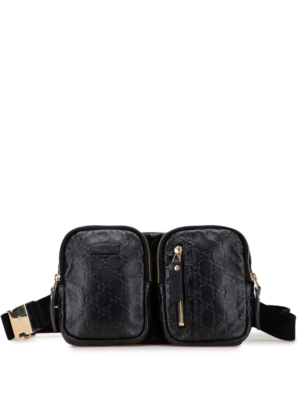 Gucci Pre-Owned 2016-2020 グッチシマ ベルトバッグ - ブラック Gucci Pre-Owned 2016-2020 グッチシマ ベルトバッグ - ブラック