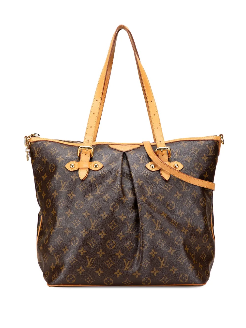 Pre-owned Louis Vuitton 2012 Monogram Palermo Gm Satchel In Brown