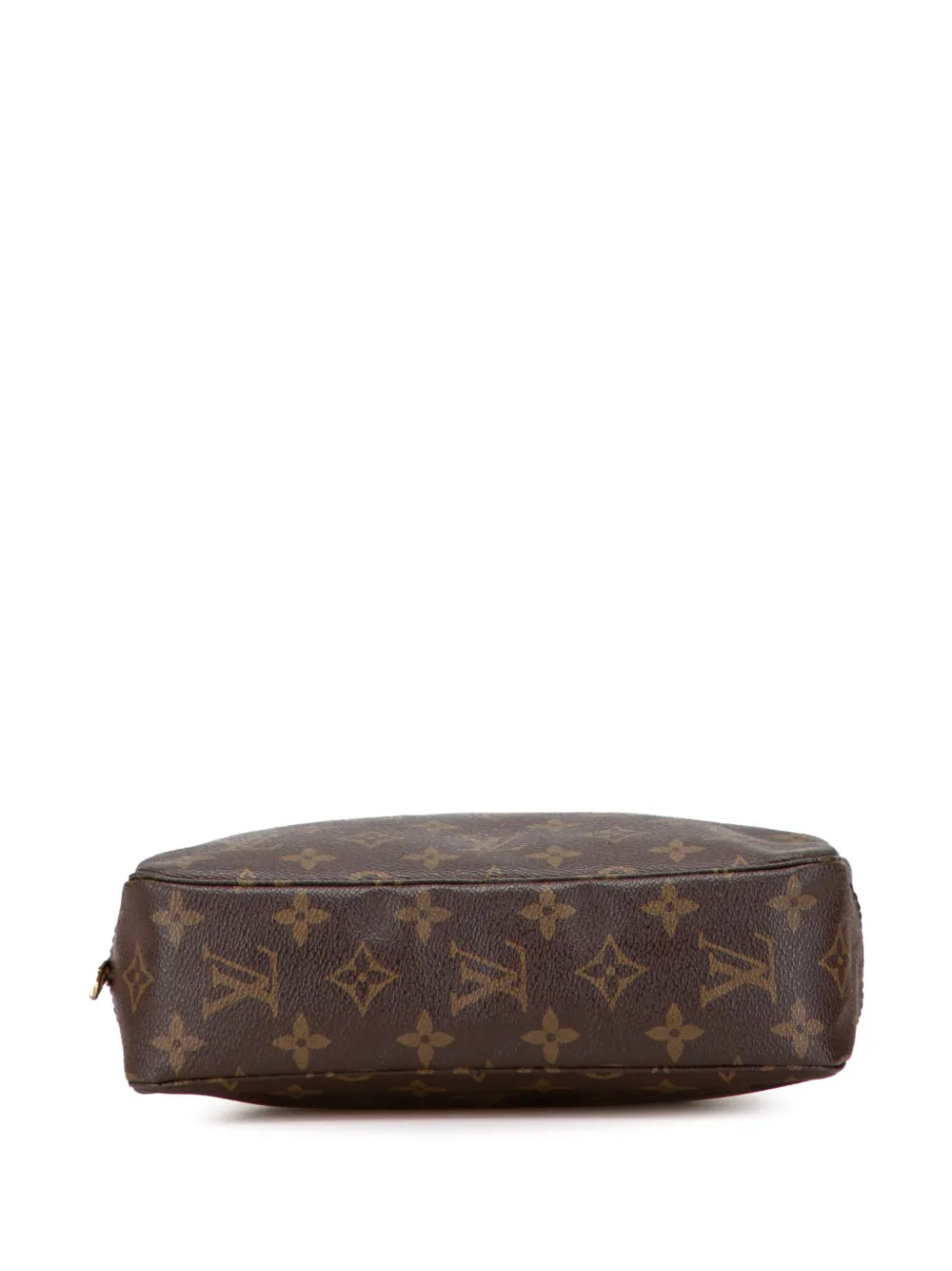 Pre-owned Louis Vuitton 1992 Monogram Trousse Toilette 23 Clutch Bag In Brown