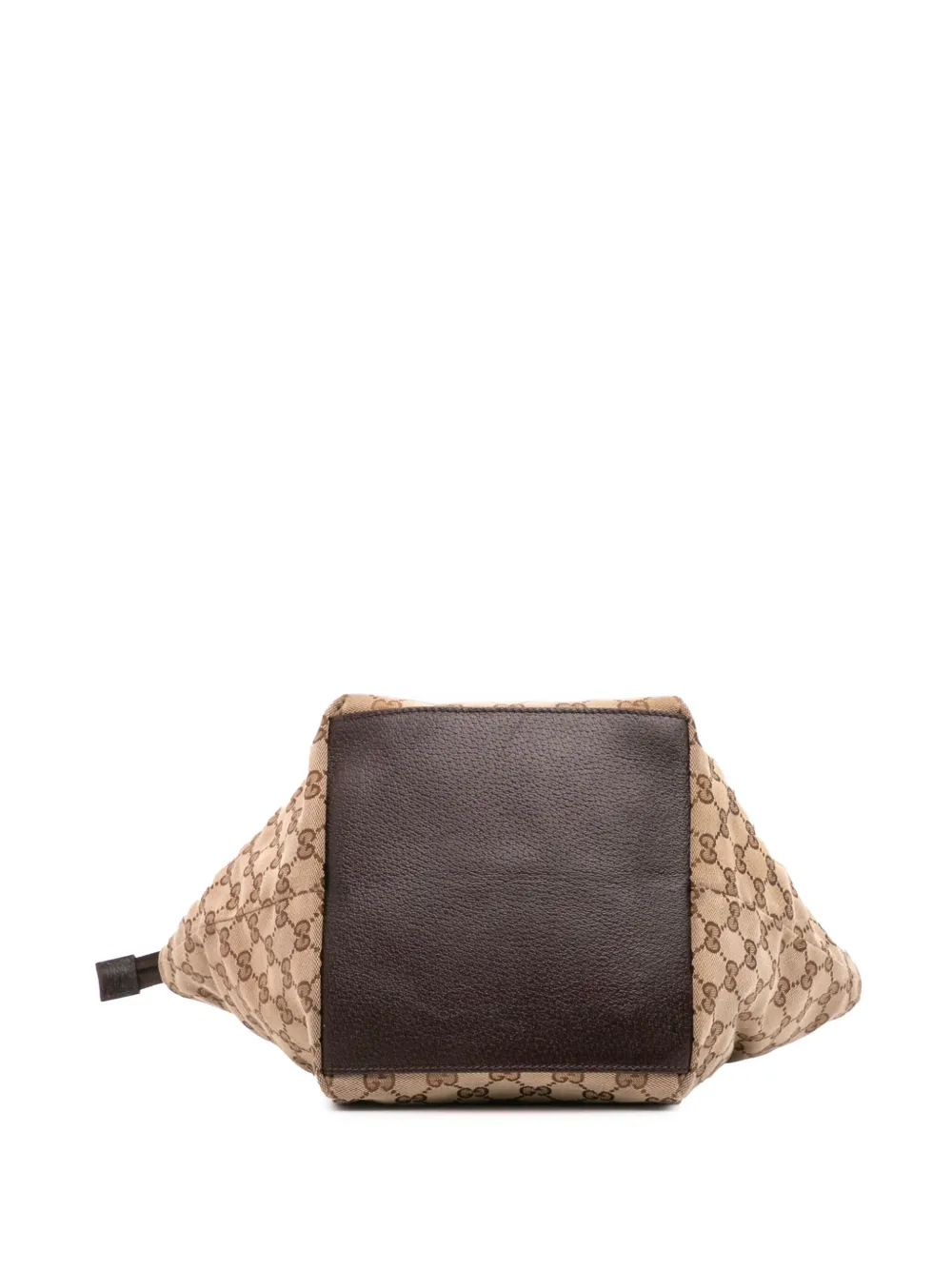 Pre-owned Gucci 2000-2015 Gg Canvas Web Handbag In Brown