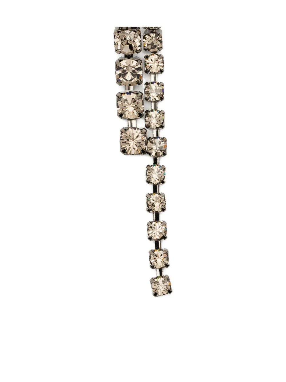 Helene Zubeldia Crystal-embellished Curved Earrings In Metallic
