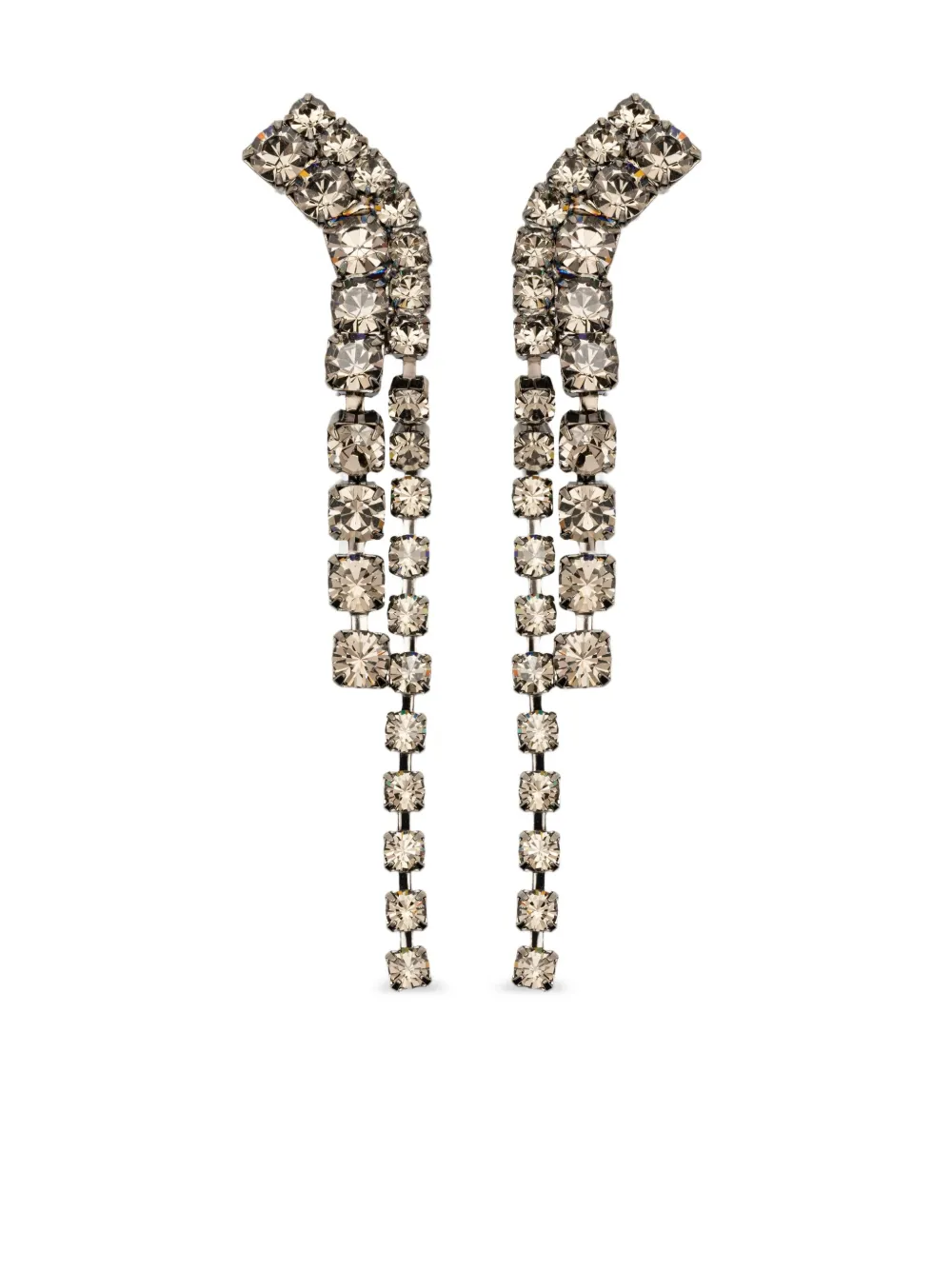 Helene Zubeldia crystal-embellished curved earrings | Silver | Image 1