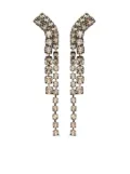 Helene Zubeldia crystal-embellished curved earrings - Silver