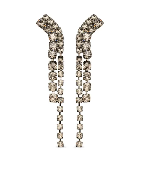 Helene Zubeldia crystal-embellished curved earrings