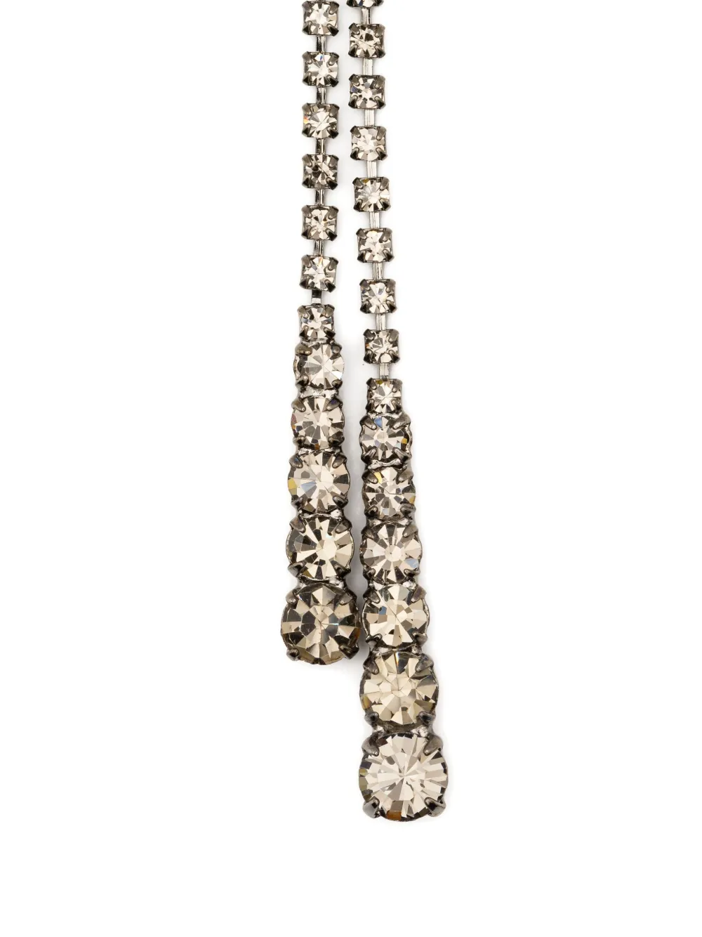 Helene Zubeldia Crystal-drop Earrings In Silver