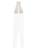 Elisabetta Franchi embellished halter-neck jumpsuit - White
