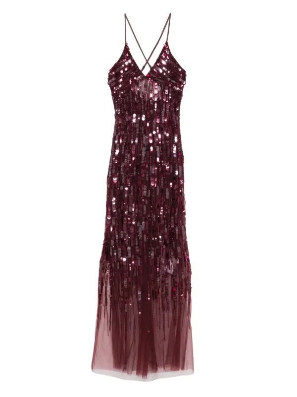 slim fit dress slacks Red Carpet Dress Full Sequins with Cut Out