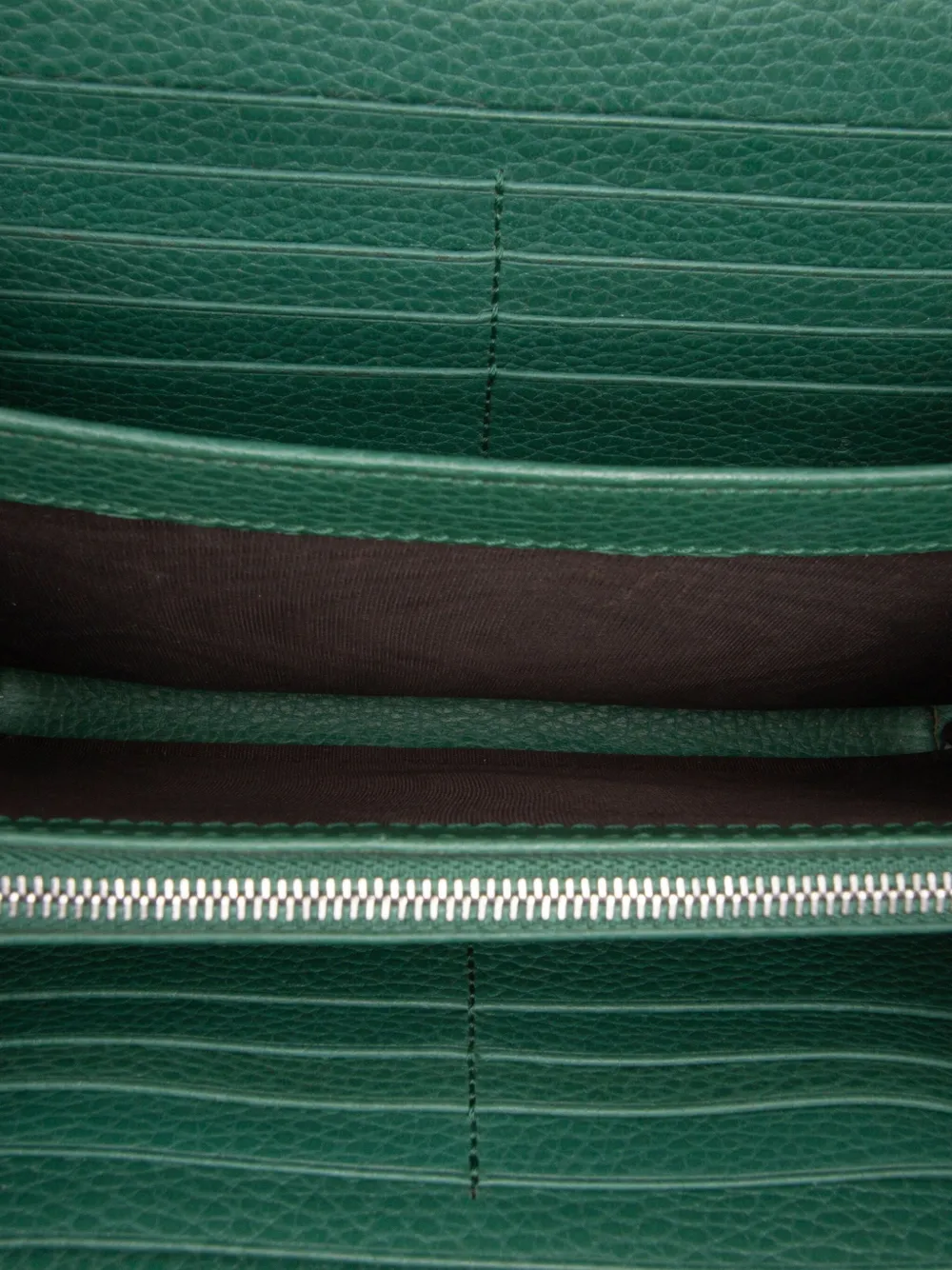 Pre-owned Gucci 2016-2025 Leather Dionysus Wallet On Chain Crossbody Bag In Green