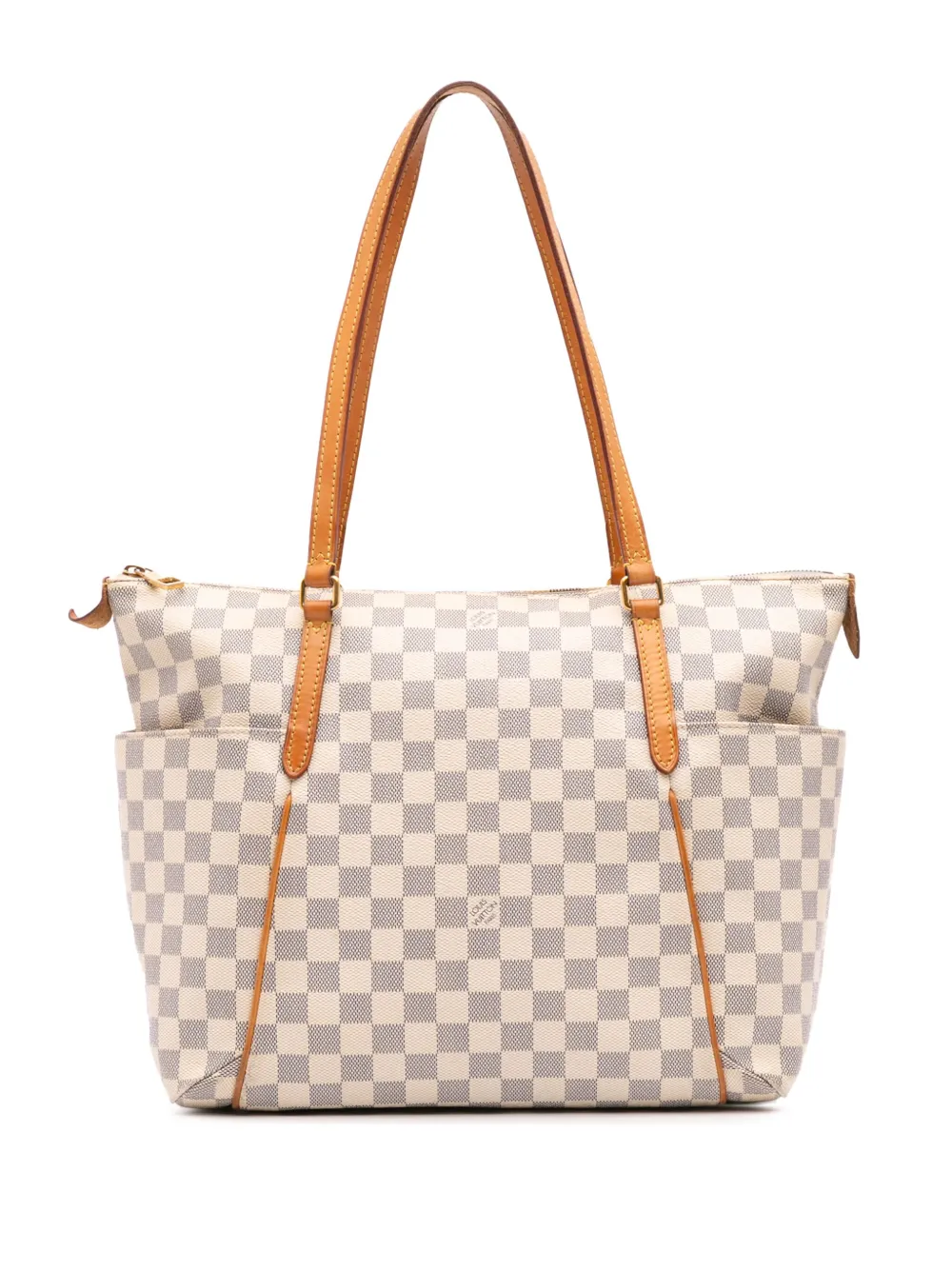 Pre-owned Louis Vuitton 2014 Damier Azur Totally Mm Tote Bag In White