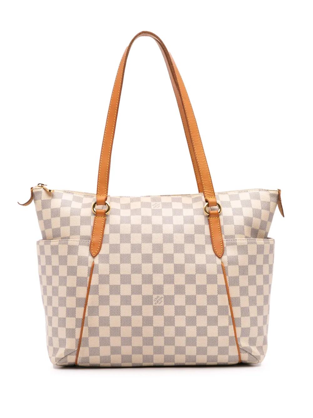 Pre-owned Louis Vuitton 2010 Damier Azur Totally Mm Tote Bag In White