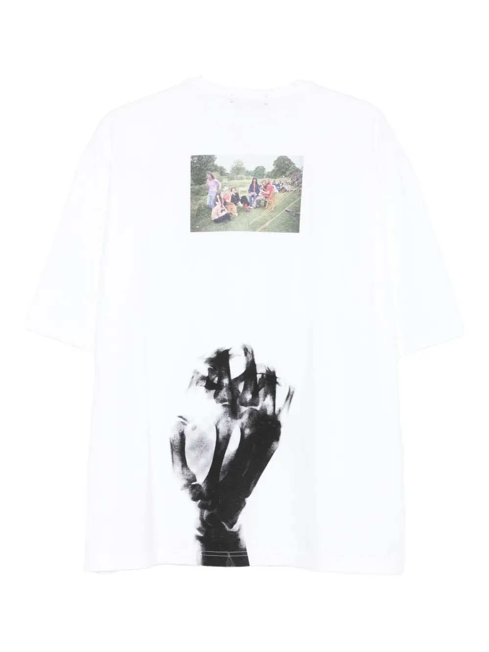 Undercover circuit-diagram graphic T-shirt - Wit