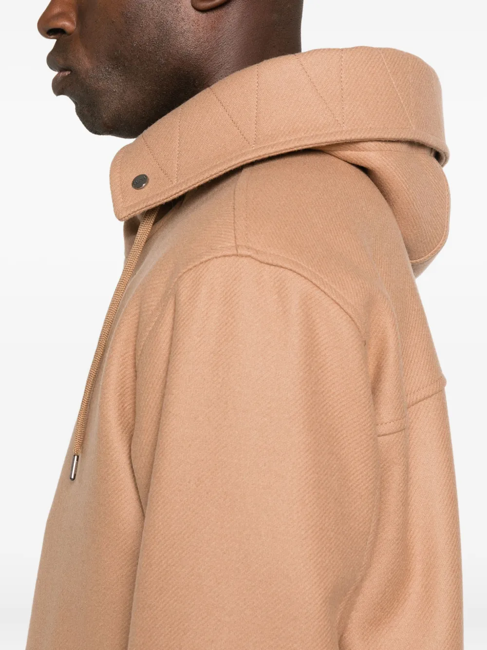 Herno Flap-pocket Hooded Coat In Pink