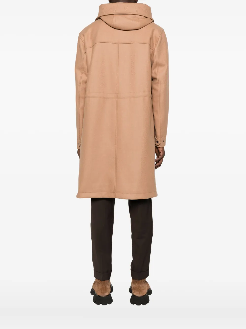 Herno Flap-pocket Hooded Coat In Pink