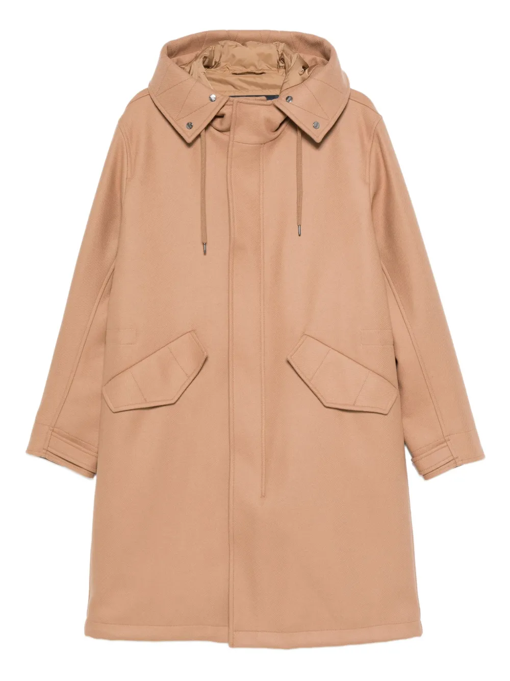 Herno flap-pocket hooded coat | Neutrals | Image 1